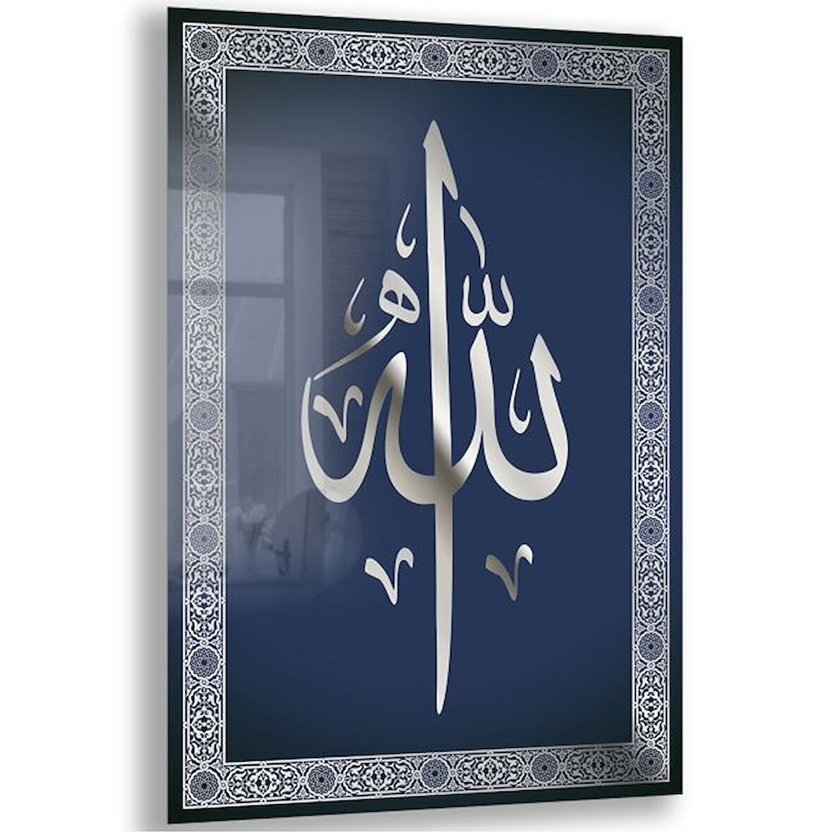 Dini Cam Tablo - Dikey Hat Sanatı - Dini Motif 06-006