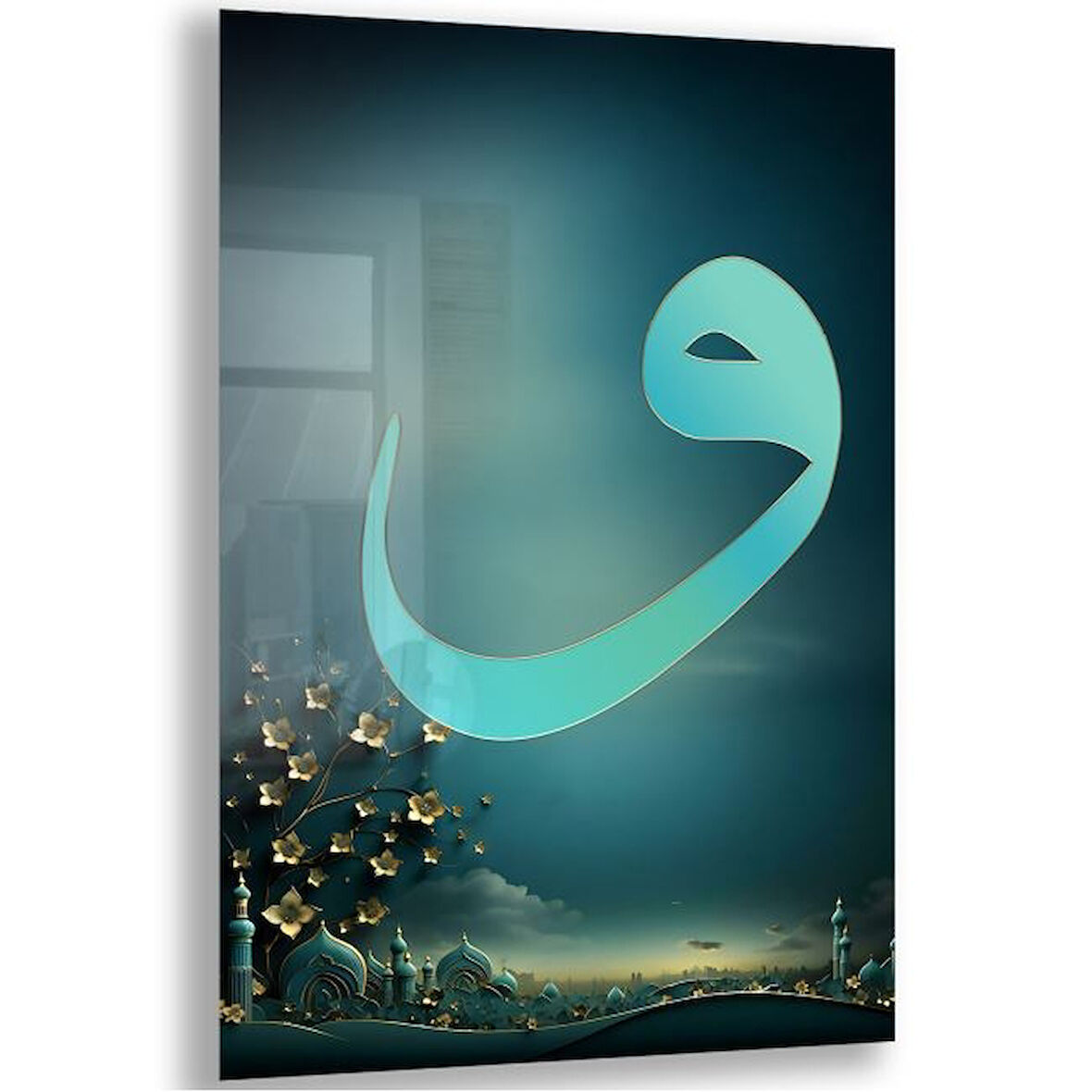 Dini Cam Tablo - Yatay Hat Sanatı - Dini Motif 02-028