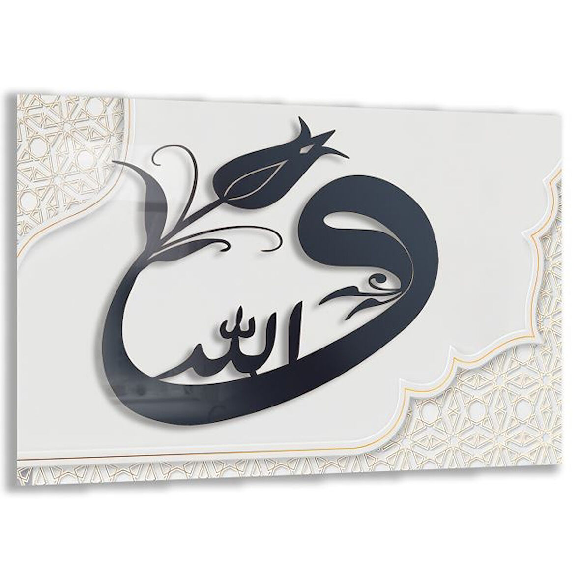 Dini Cam Tablo - Yatay Hat Sanatı - Dini Motif 03-038