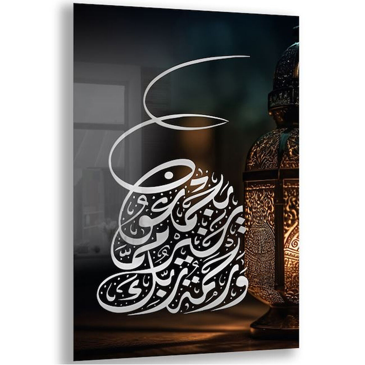 Dini Cam Tablo - Yatay Hat Sanatı - Dini Motif 08-025