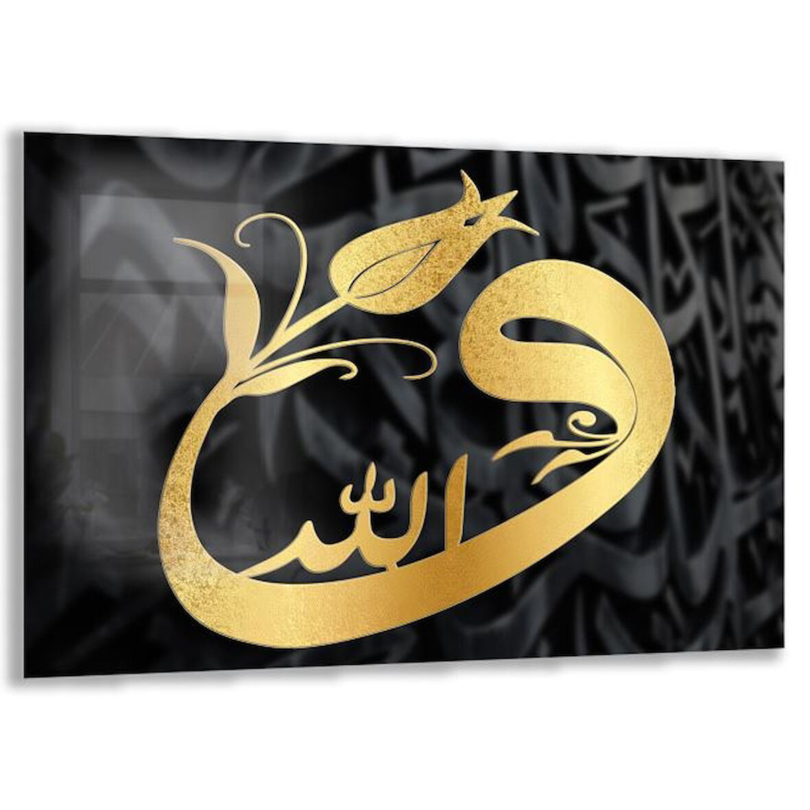 Dini Cam Tablo - Yatay Hat Sanatı - Dini Motif 09-007