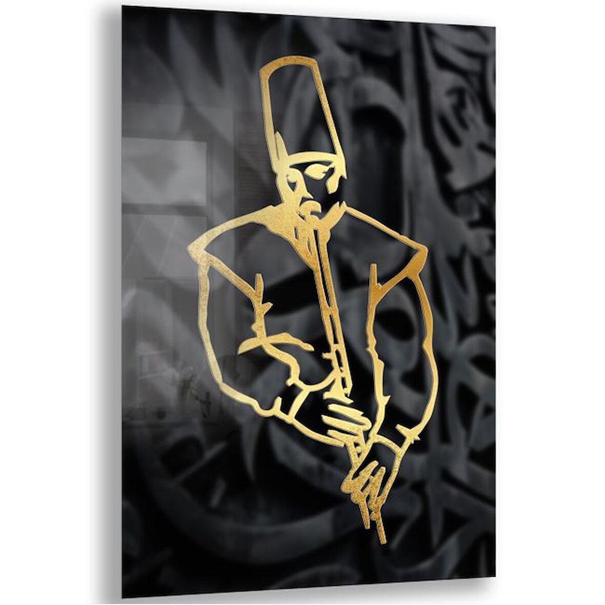 Dini Cam Tablo - Yatay Hat Sanatı - Dini Motif 10-008