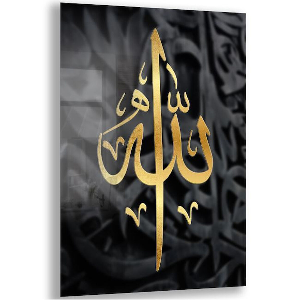 Dini Cam Tablo - Yatay Hat Sanatı - Dini Motif 10-038