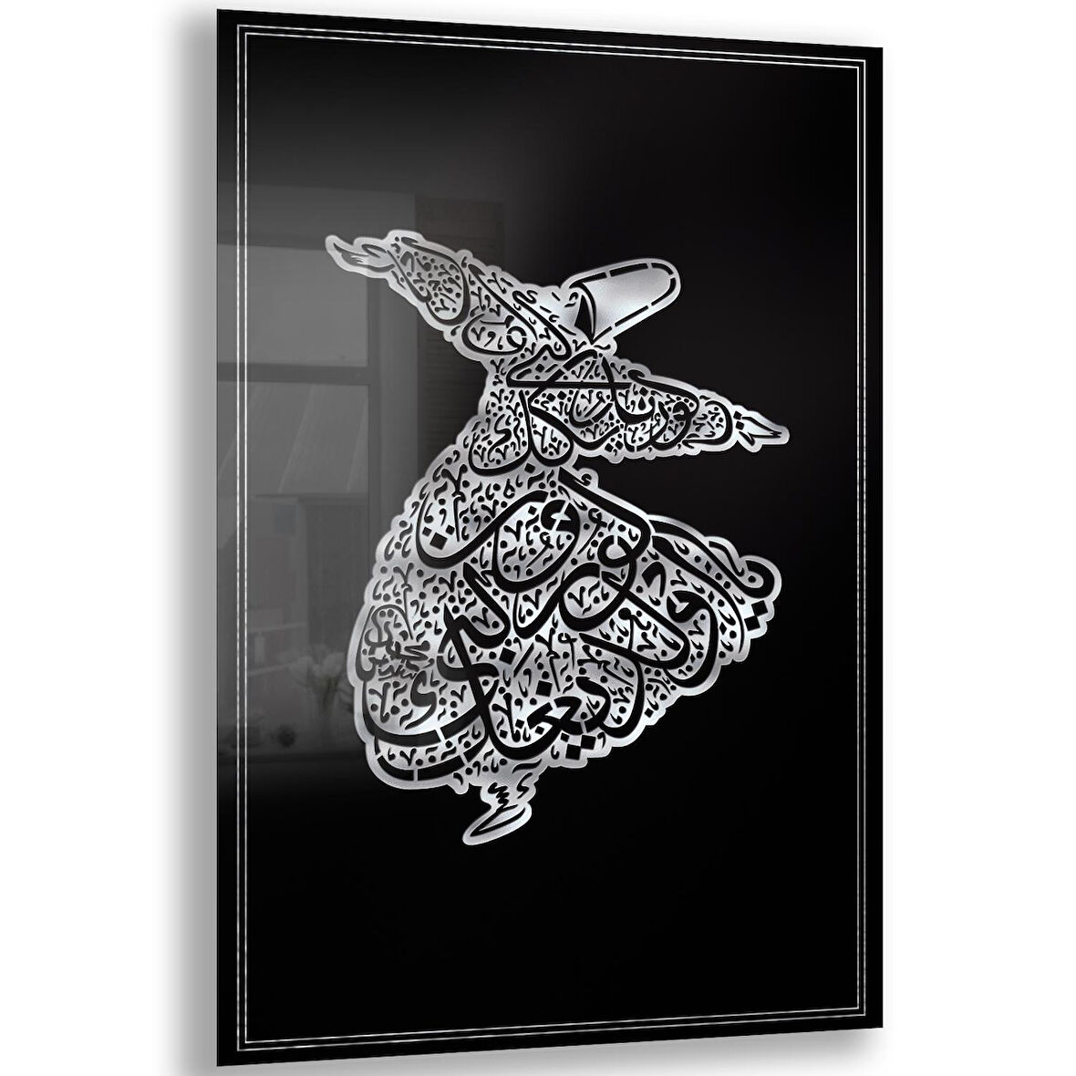 Dini Cam Tablo - Dikey Hat Sanatı - Dini Motif 19- 029