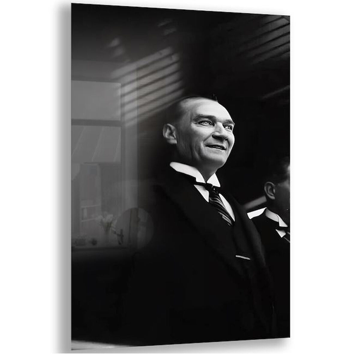 Atatürk Cam Tablo - Yatay Motif 01-009