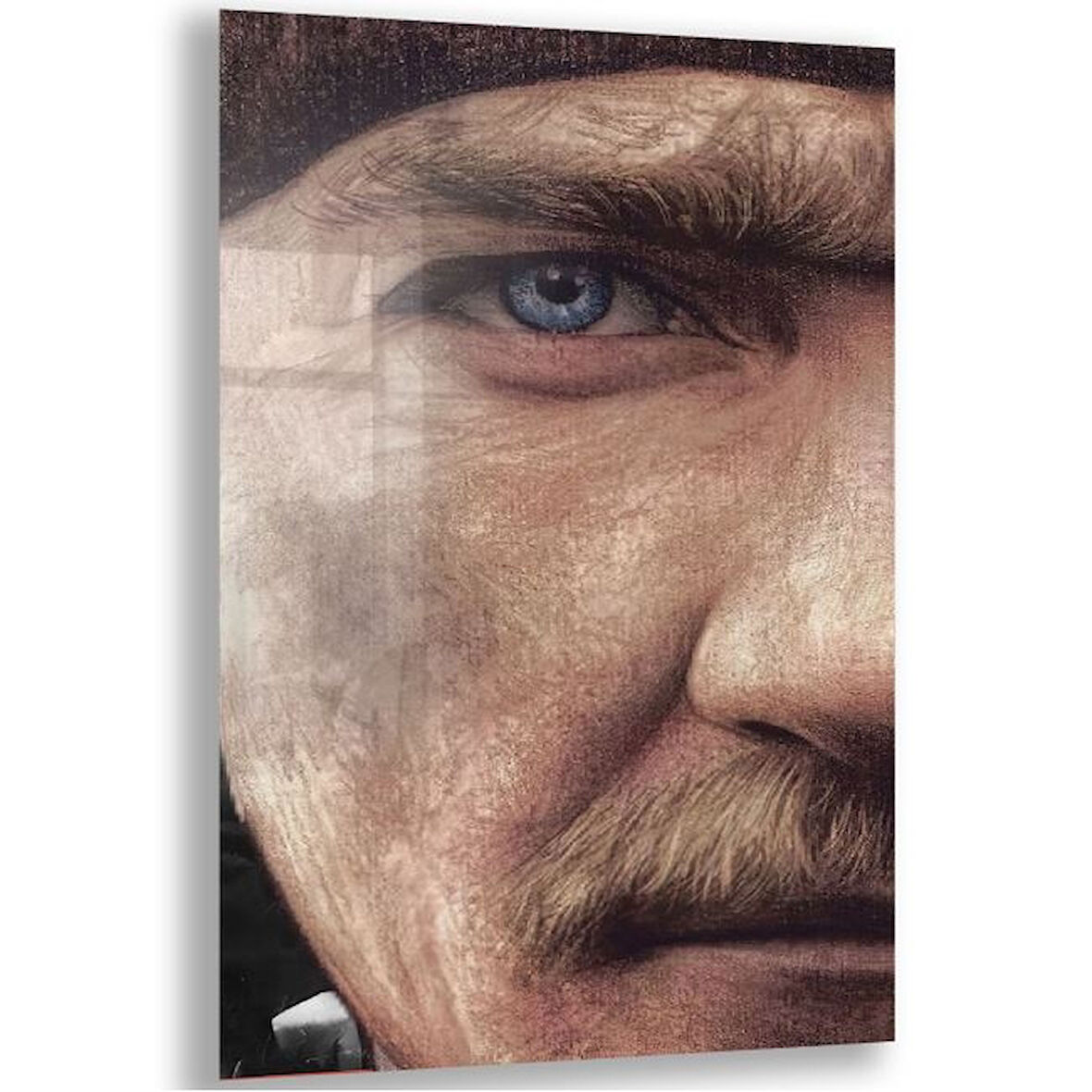 Atatürk Cam Tablo - Yatay Motif 01-040