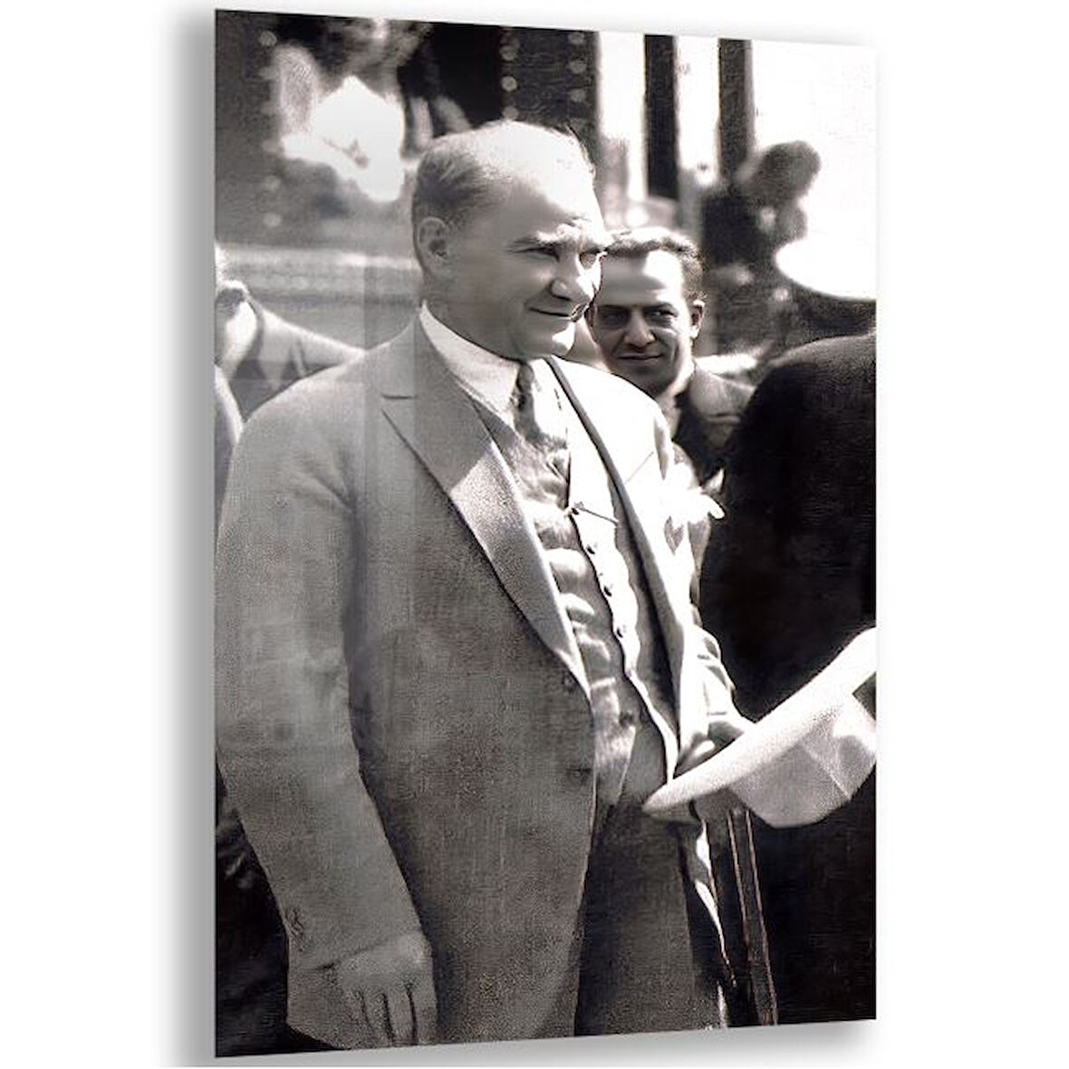 Atatürk Cam Tablo - Yatay Motif 01-047