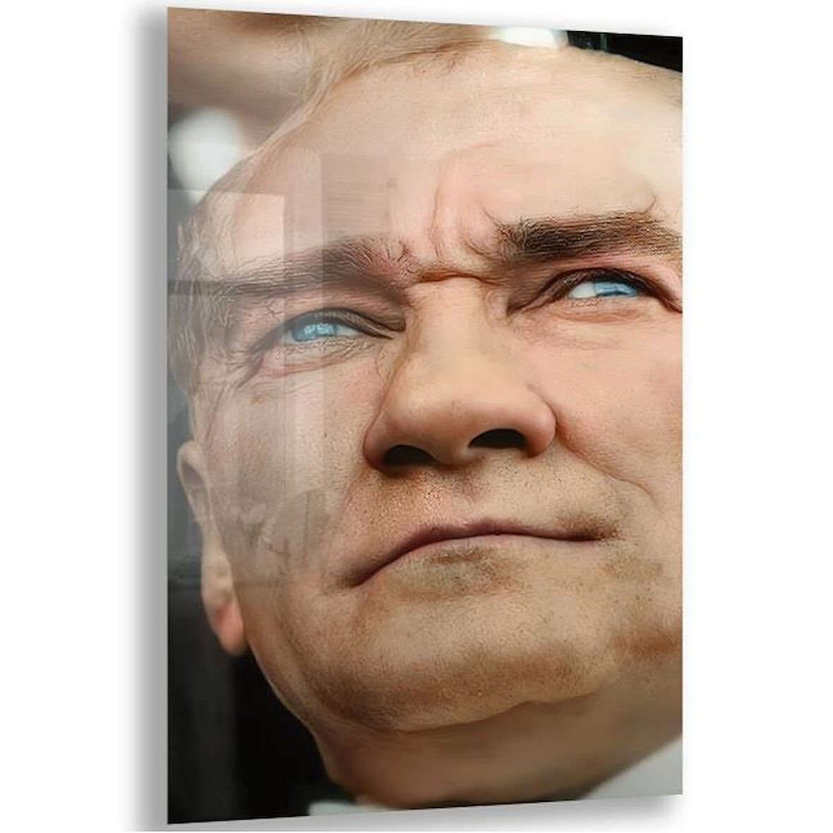 Atatürk Cam Tablo - Yatay Motif 01-076