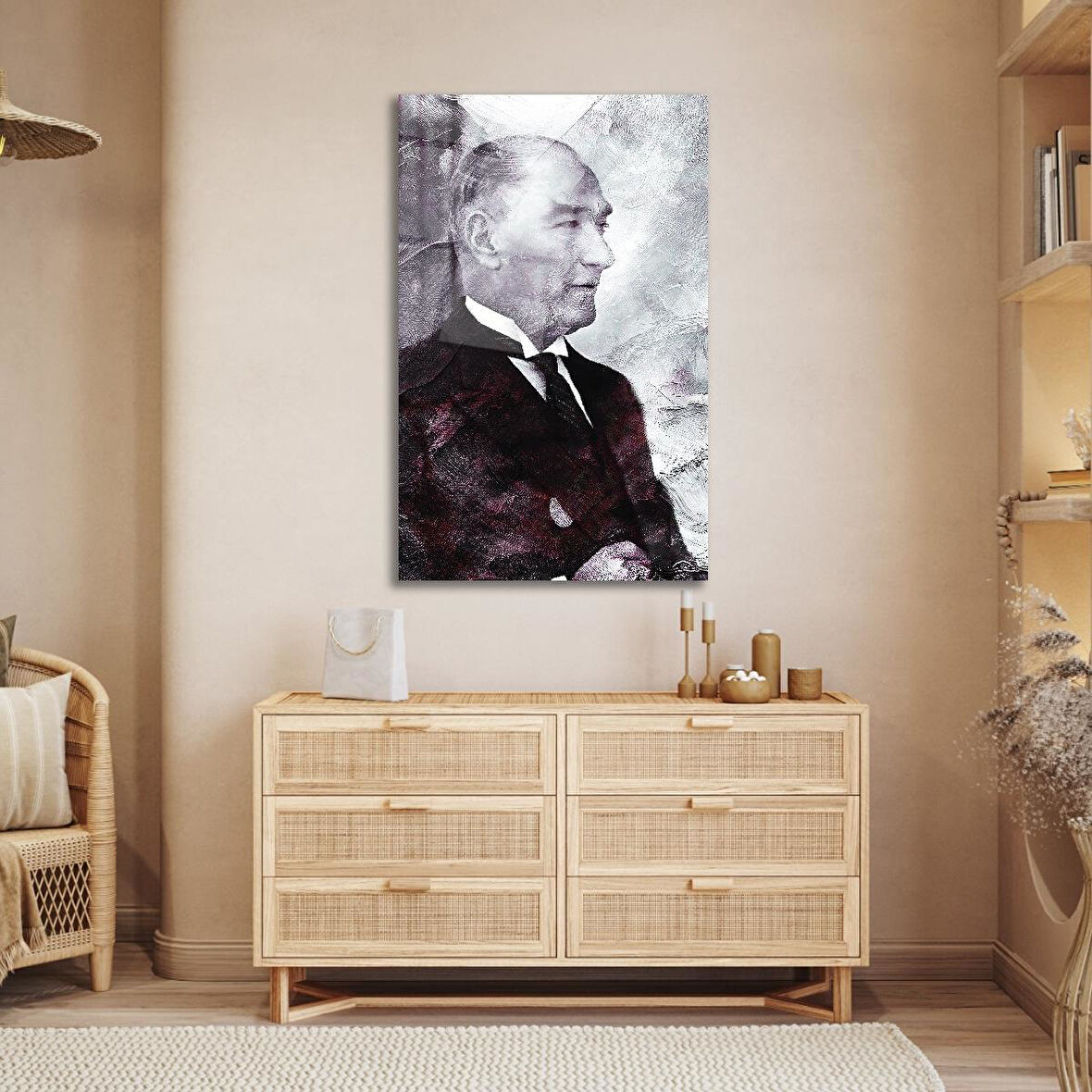 Atatürk & Bayrak Cam Tablo