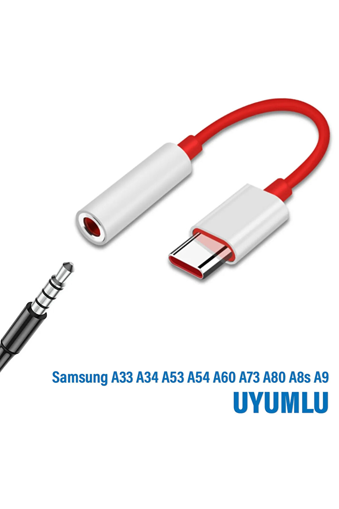 Samsung A33 A34 Uyumlu Kulaklık Girişi Dönüştürcü 3.5 Mm Type C Kulaklık Çevirici Adaptör