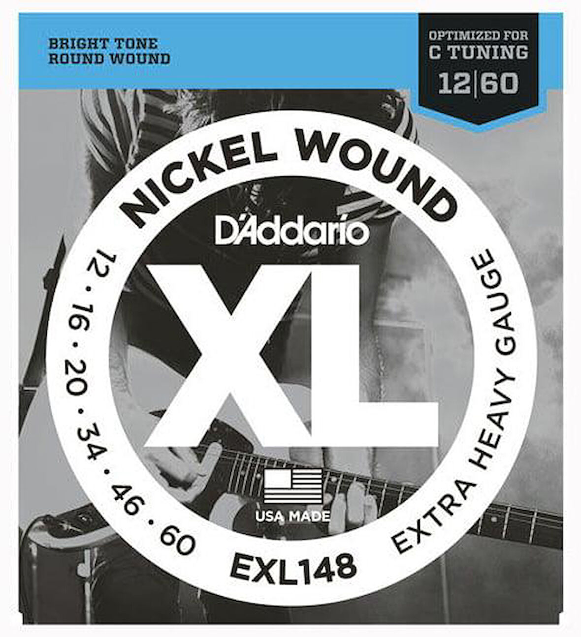 DADDARIO EXL148 ELEKTRO GİTAR TEL SETİ, XL, 12-60,EXTRA HEAVY