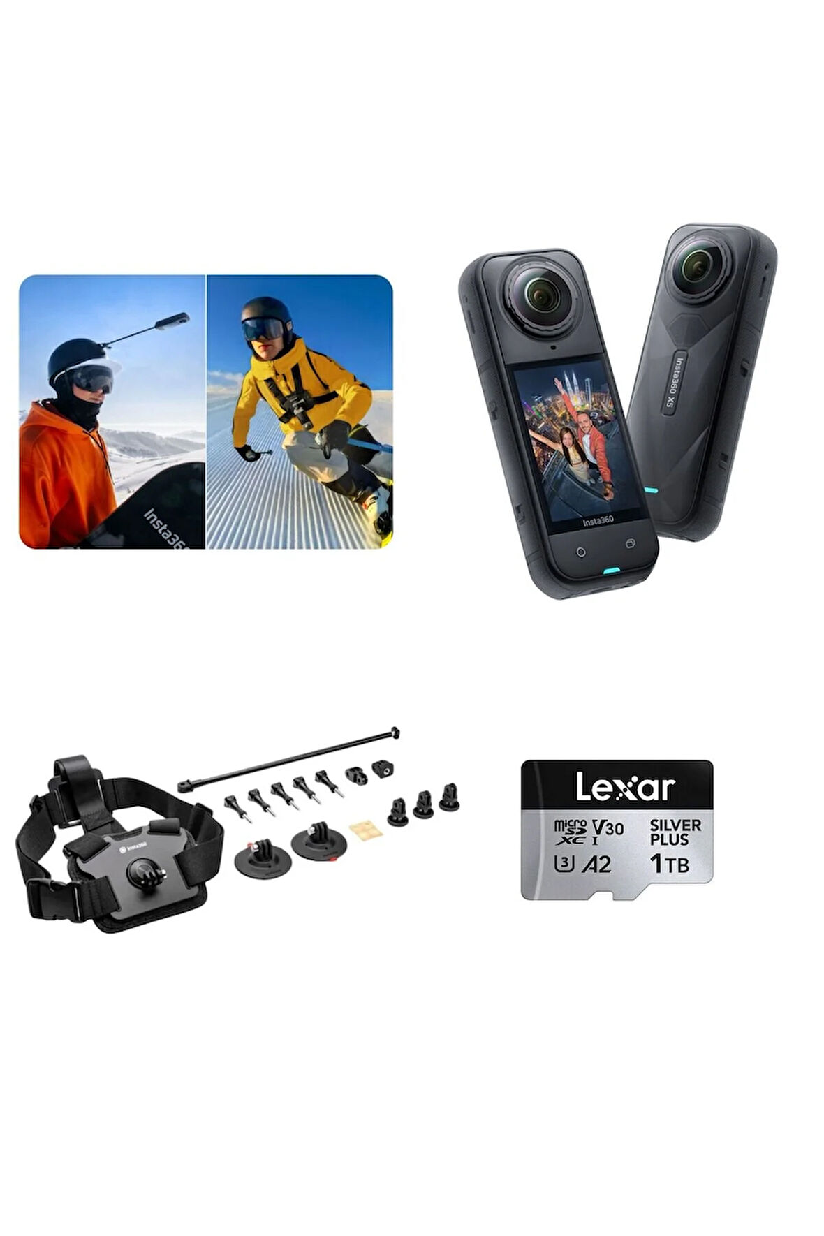 X5 Aksiyon Kamerası - Kayak Kiti 1 TB