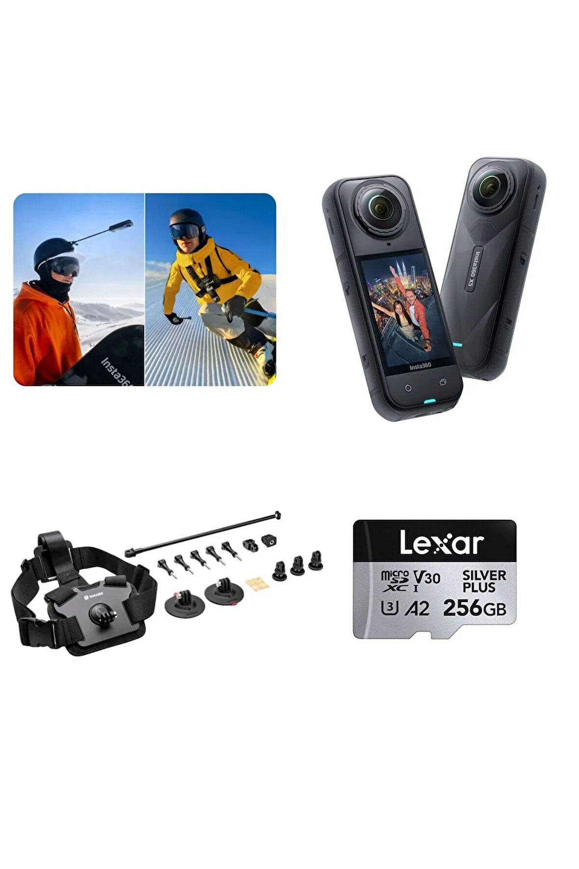 X5 Aksiyon Kamerası - Kayak Kiti 256 GB