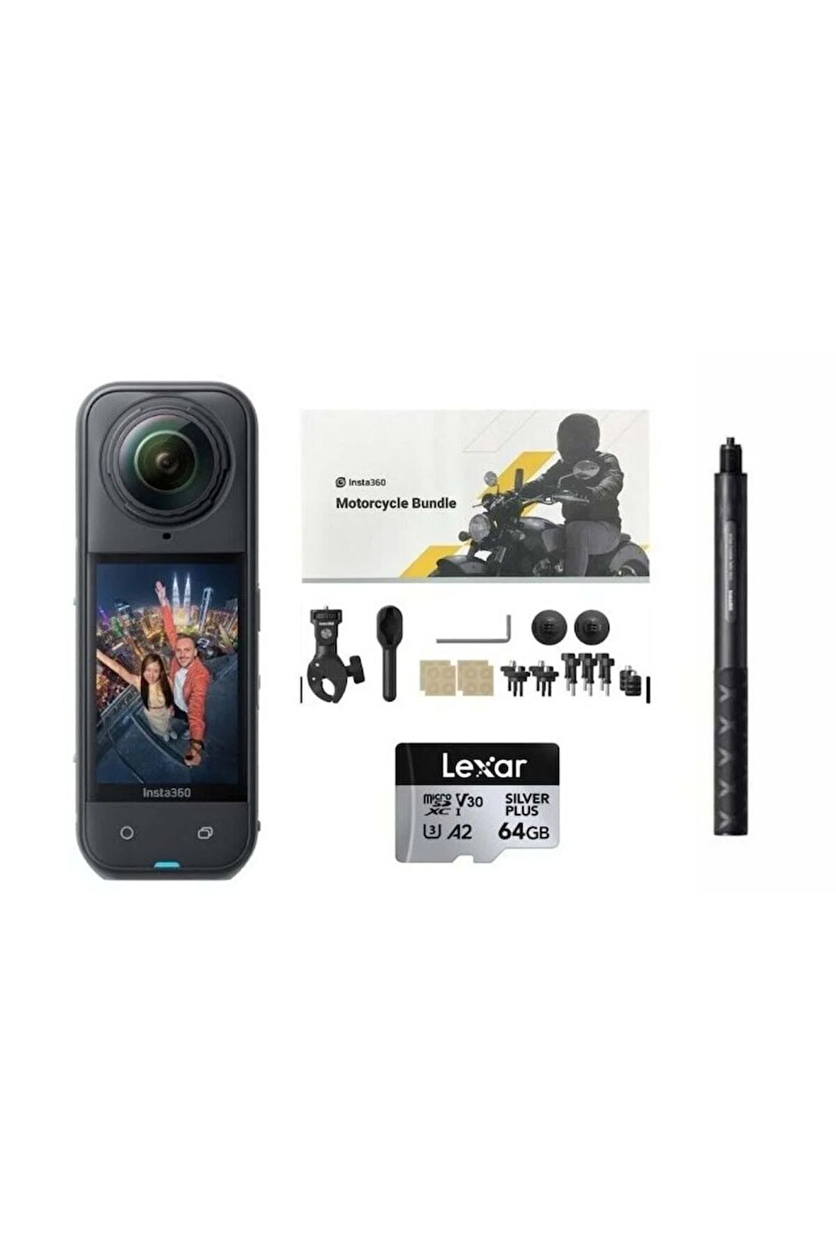 X5 Aksiyon Kamerası - Motosiklet Kiti 64 GB