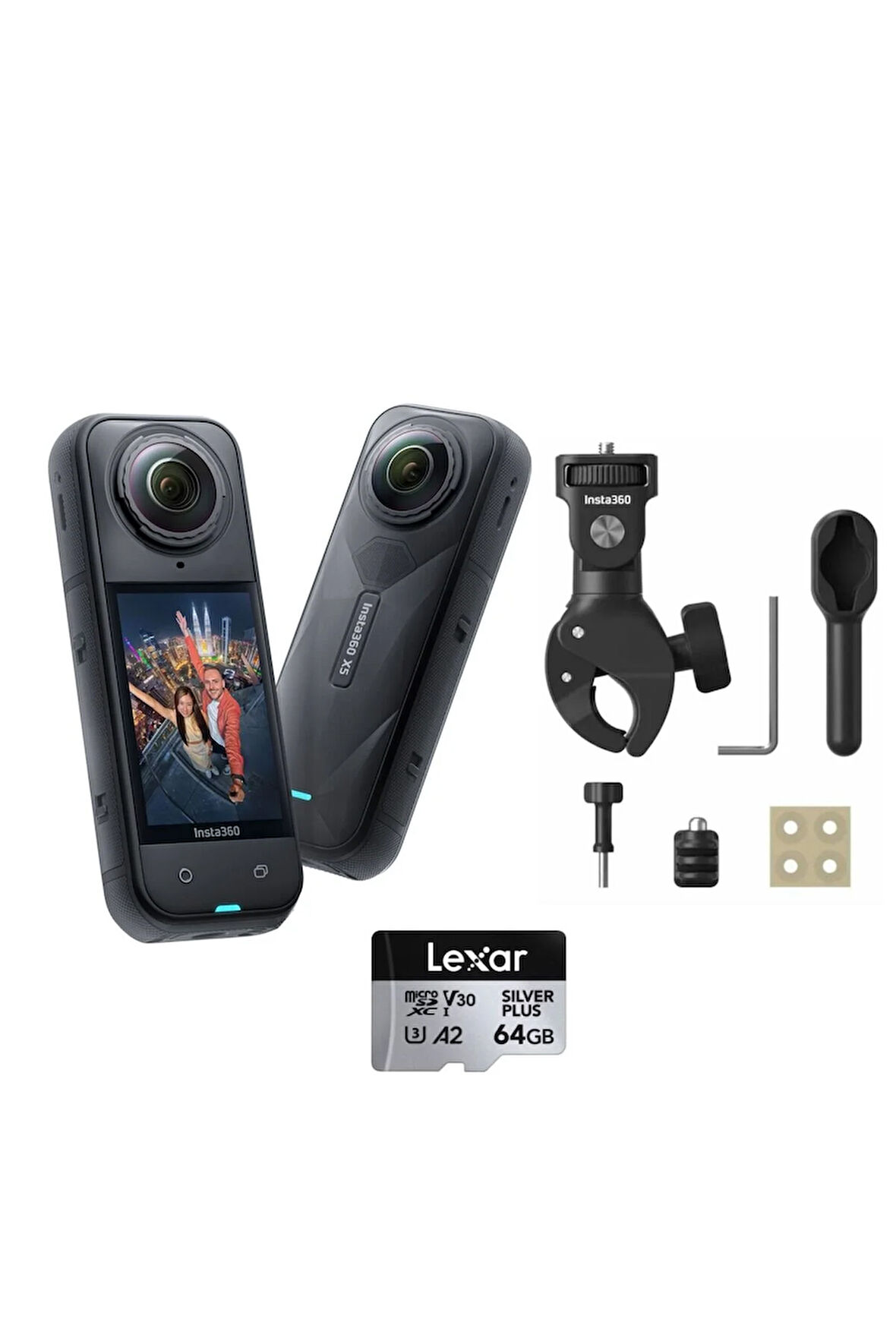 X5 Aksiyon Kamerası - Motosiklet Kiti 64 GB (HEAVY)