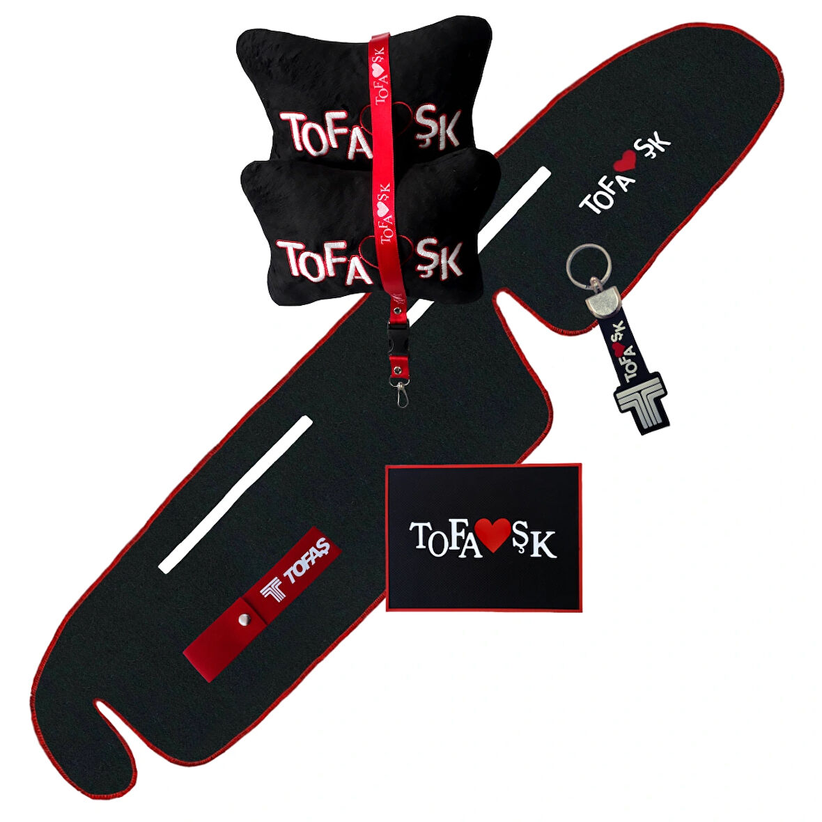 Tofaş Şahin Doğan Kartal Yüksek Torpido Koruma Halısı / Tofaş Siyah Polar Yastık Oto Aksesuar