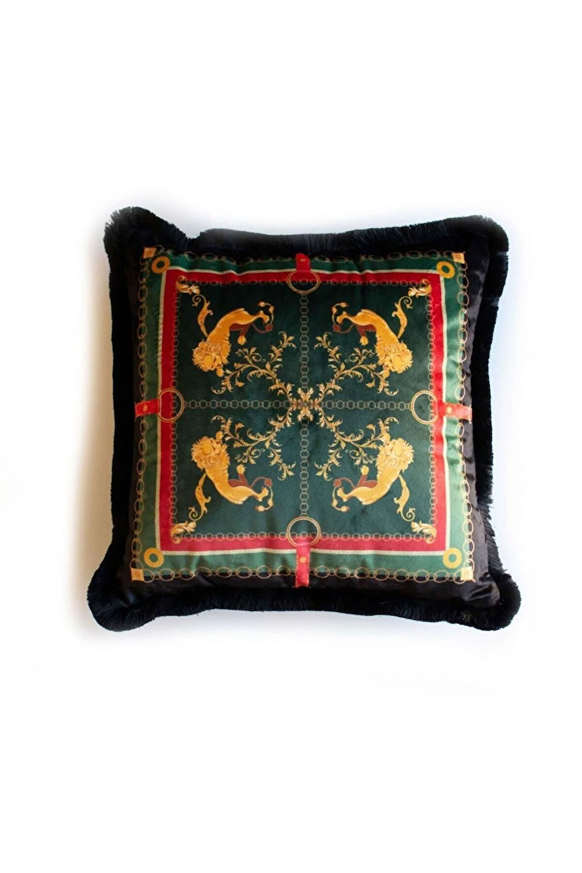 Barok Tarzı Kadife Yastık/Kırlent (KADİFE KUMAŞ, ULUSLARARASI YIKAMA VE SOLMAMA SERTİFİKASI)