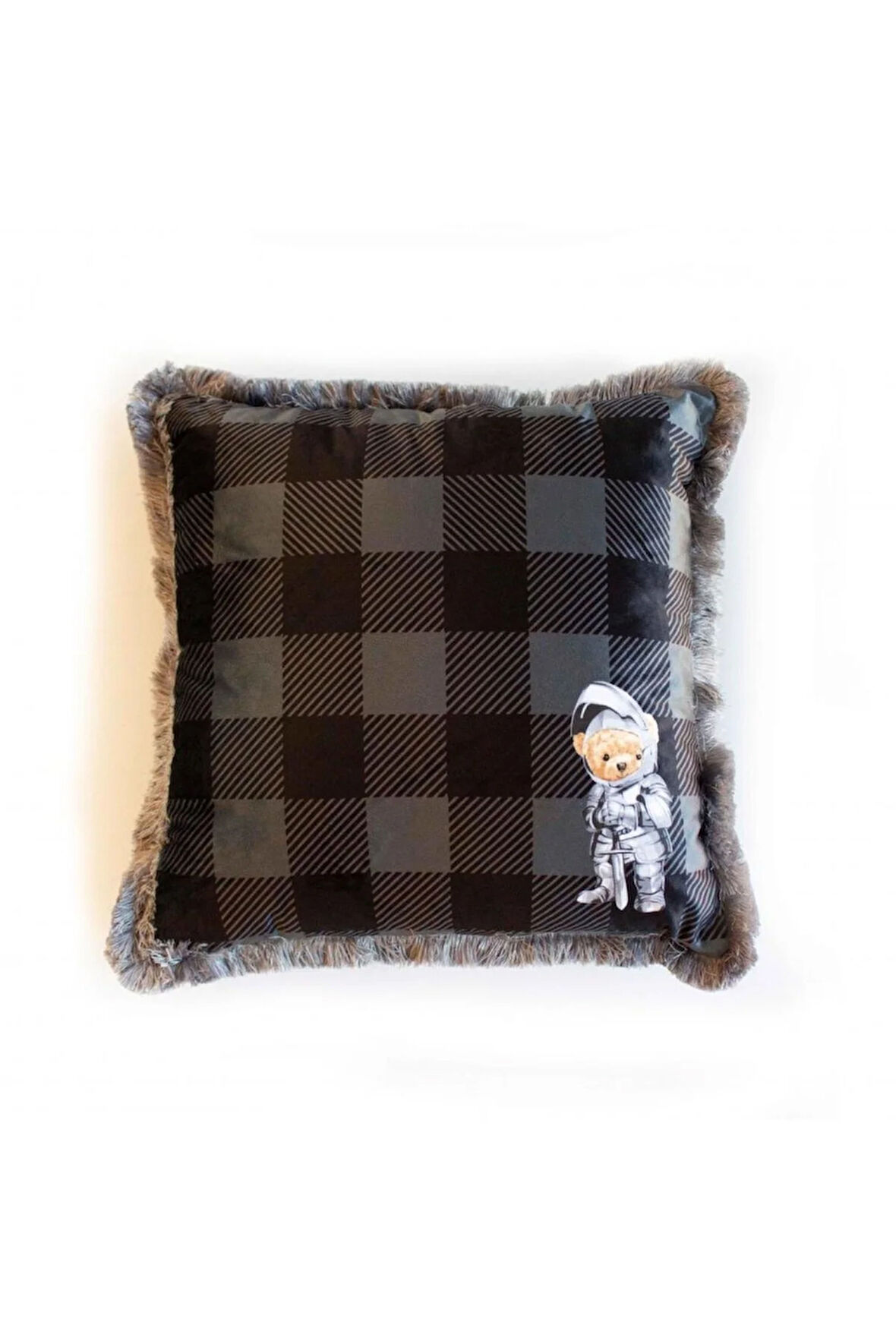 Şövalye Teddy Kadife Yastık (dolgu Boncuk Elyaf Uluslararası Yıkama Ve Solmama Sertifikası)