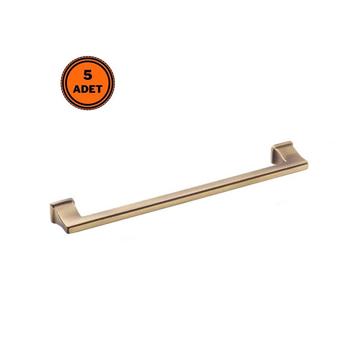 5 Adet Doğanlar Techno 160 mm Mobilya Kulp Olifka Antik Sarı