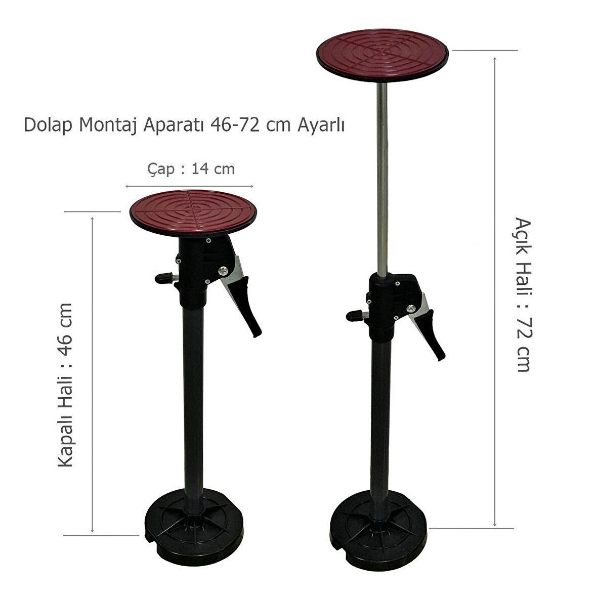 Mobilya Dolap Bağlantı Aparatı 46-72 cm Ayarlı 