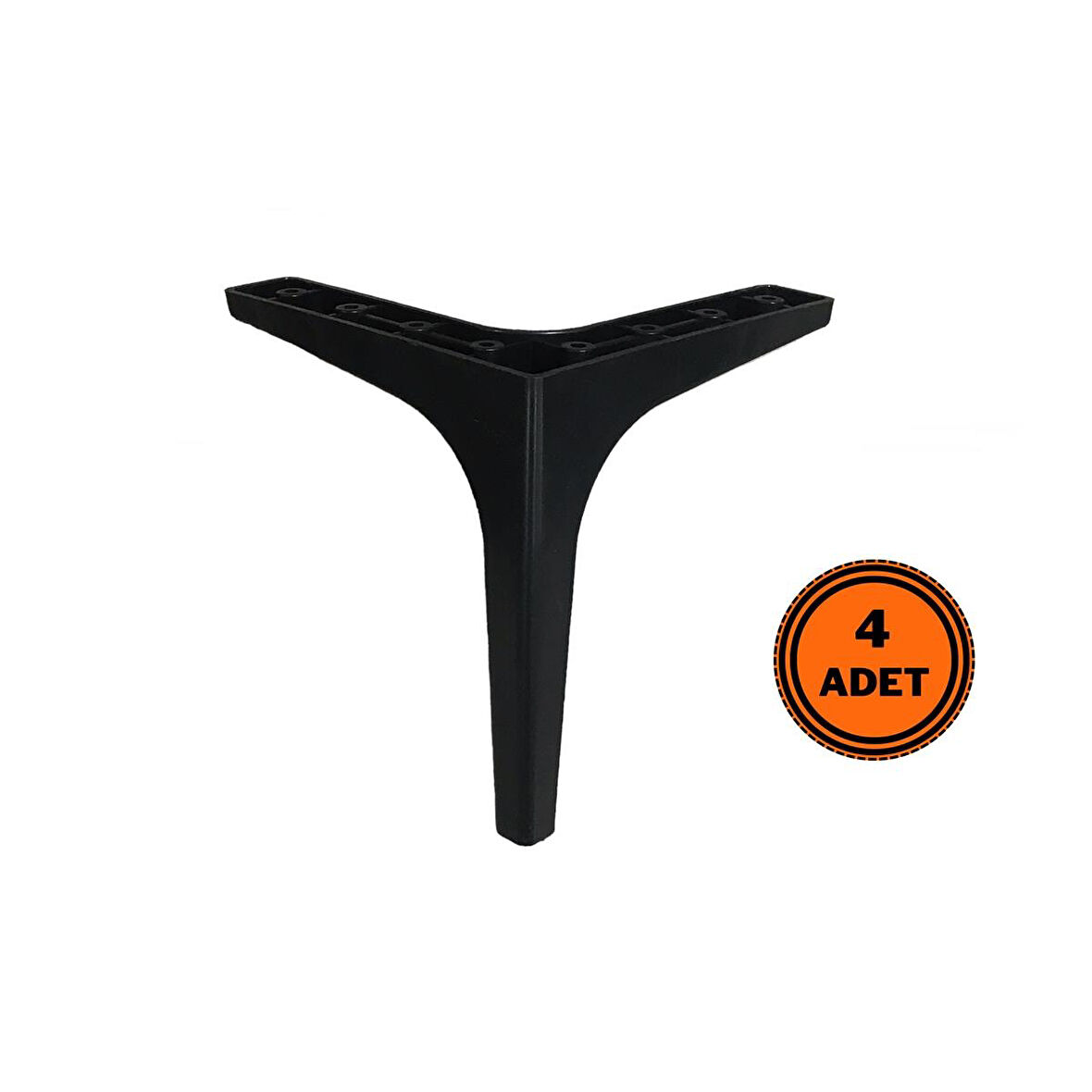 4 Adet Lidya Mobilya Ayak Koltuk Çekyat Ayağı 15 cm Siyah