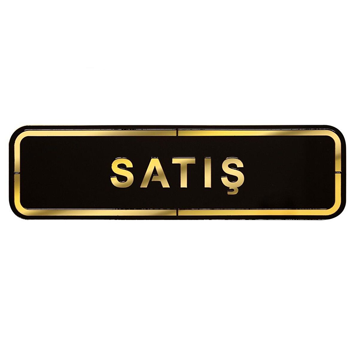 Abs Lüx Çift Katlı Yönlendirme Levhası Siyah-Altın Satış