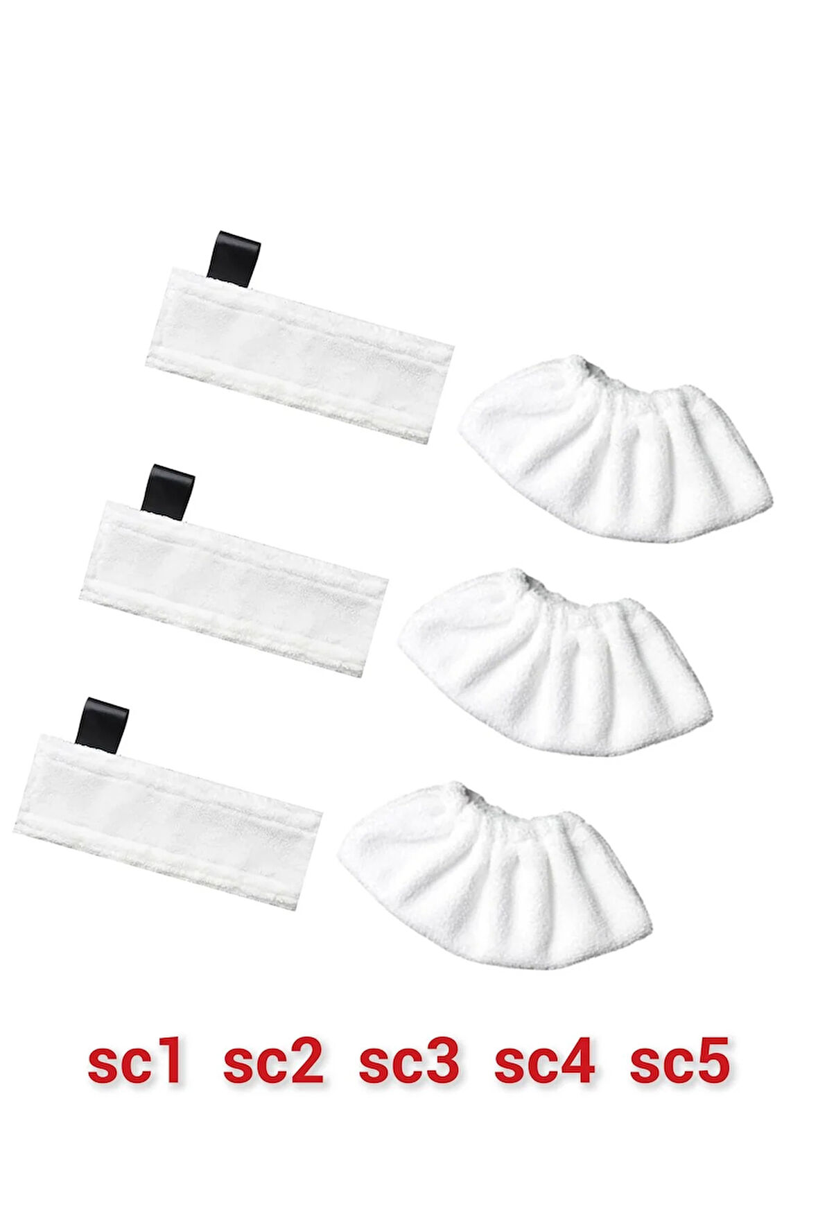 Sc1 sc2 sc3 sc4 sc5 Easyfix Yer Başlığı Havlu Seti Buhar mop yedek Bezi 6 parça