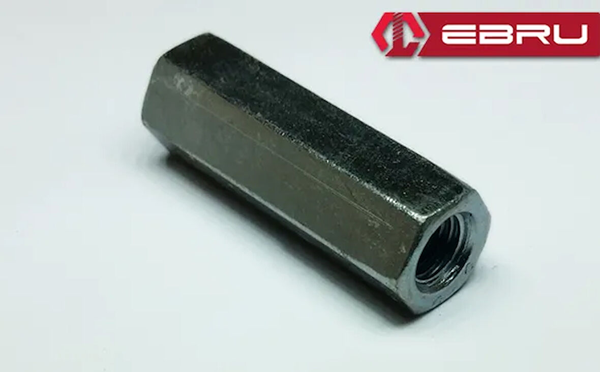 Ebru Altıköşe Uzatma Somunu M8x40 - 20 Adet