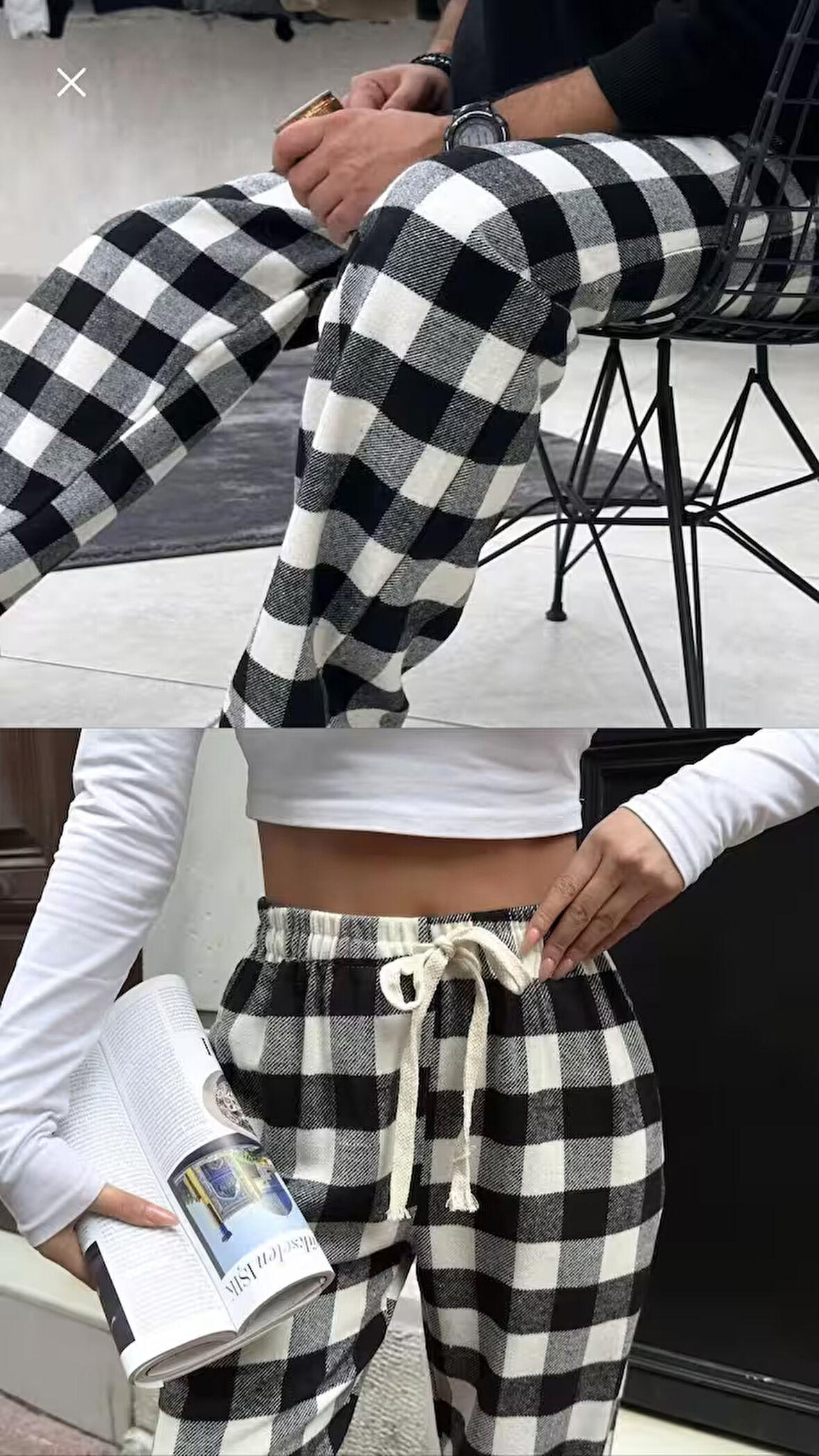 Ekoseli eşofman altı /Pantalon