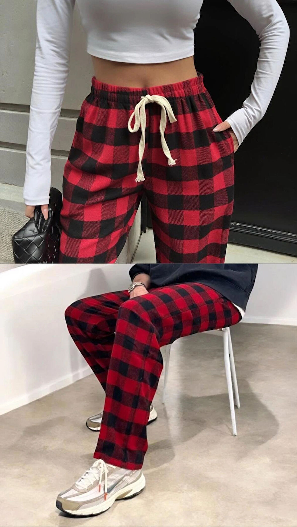 Ekoseli eşofman altı /Pantalon