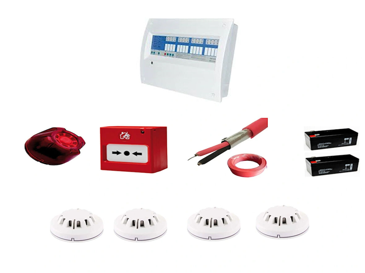 Eleks 4 Bölgeli Konvensiyonel Sertifikalı Yangın Alarm Seti