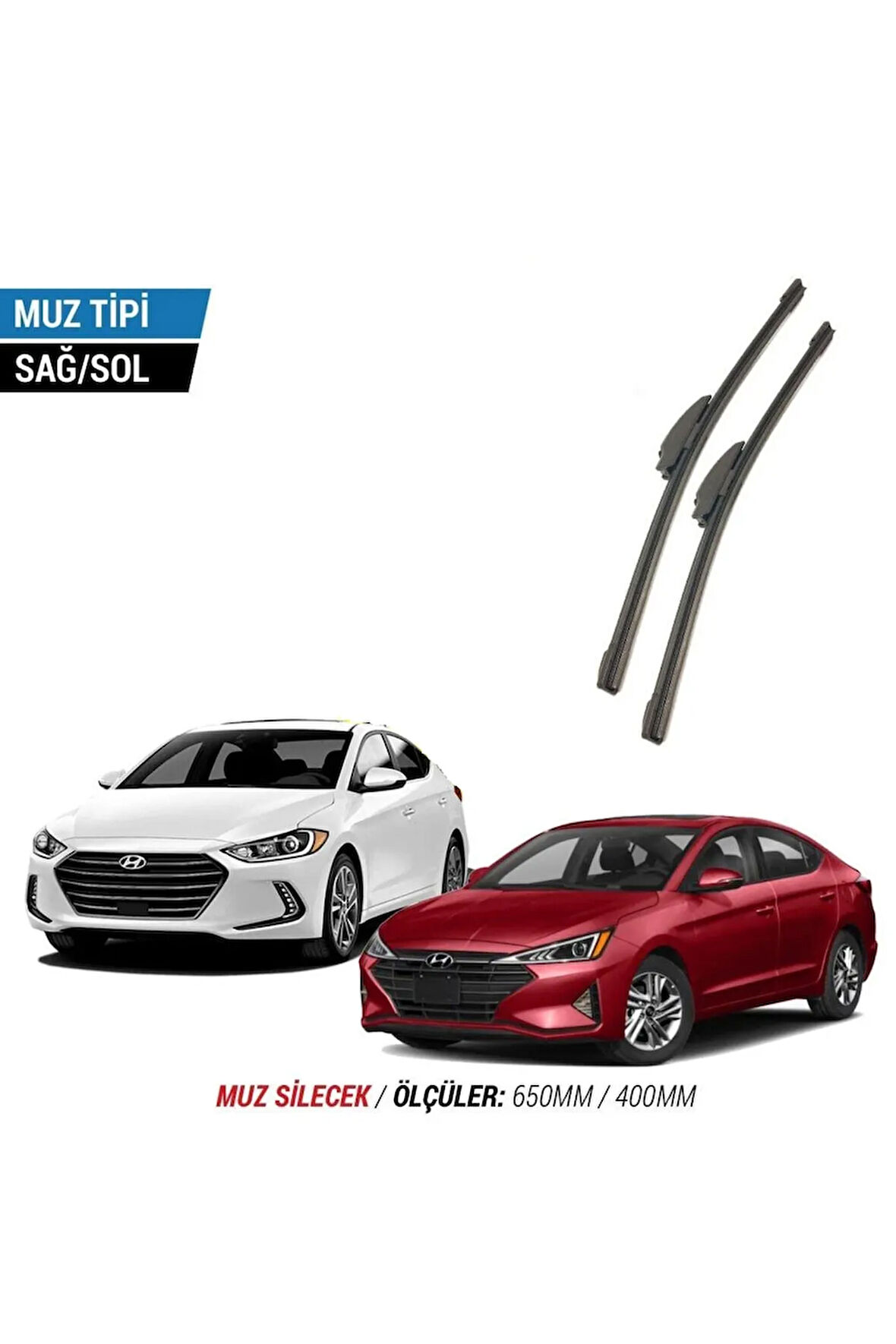 Hyundai Elantra Muz Tipi Ön Silecek Takımı 2017-2020