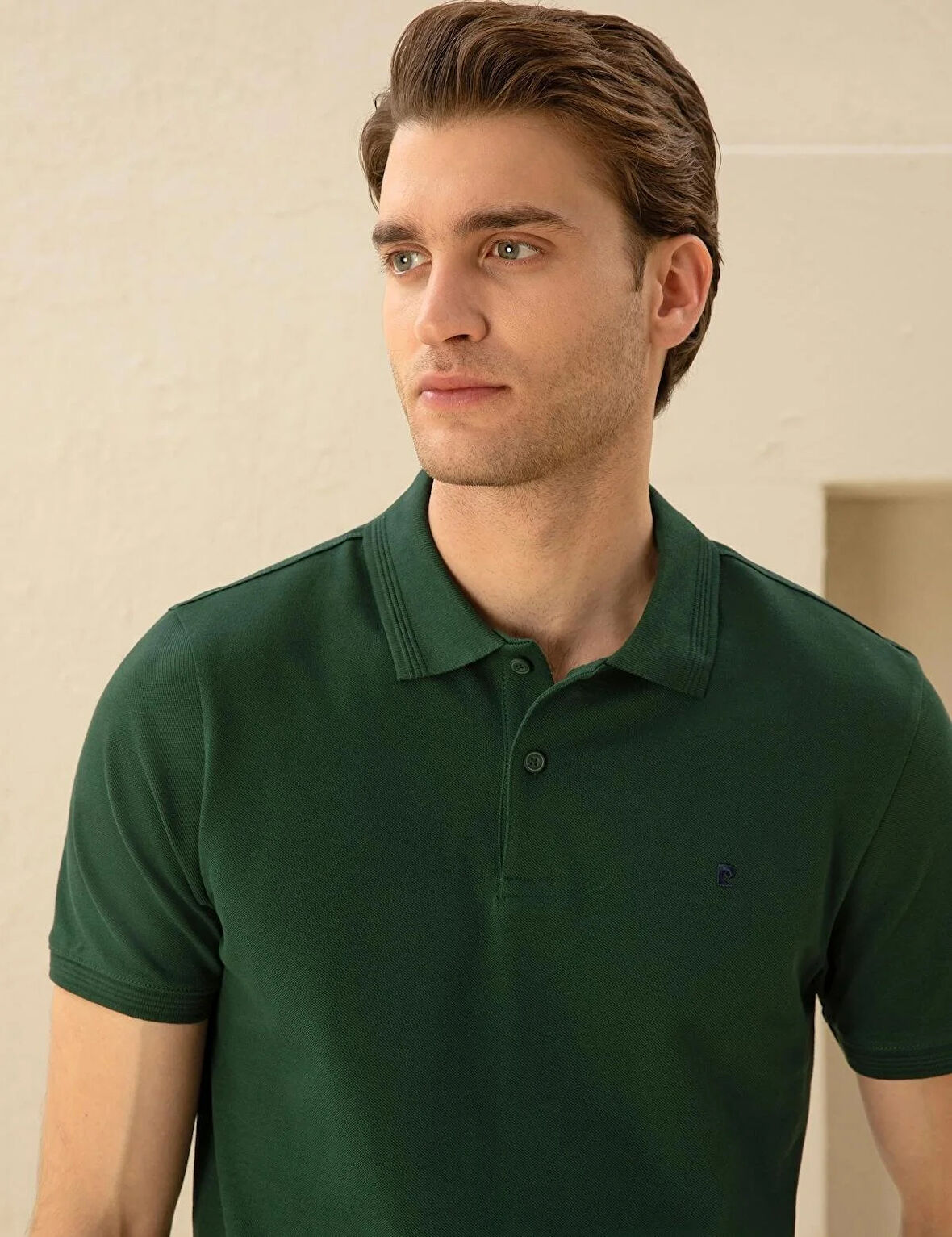 Pierre Cardin G021GL011.000.1954212 Koyu Yeşil Slim Fit Basic Tişört