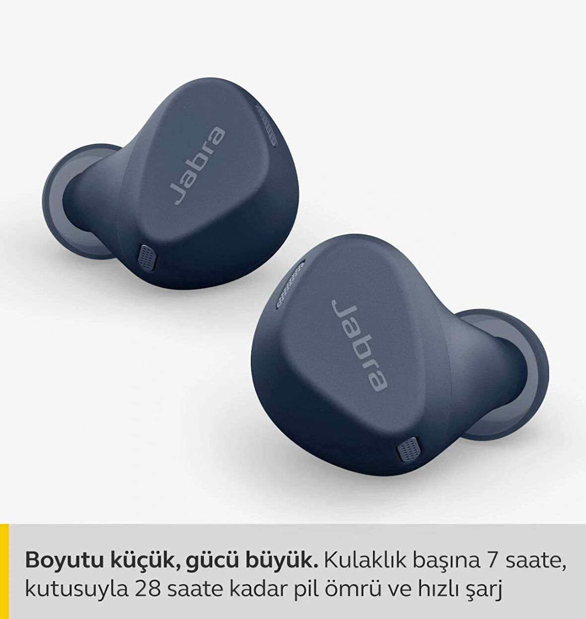 Jabra Elite 4 Active Kulak İçi Bluetooth Kulaklık - Güvenli Aktif Oturma Özelliği, 4 Dahili Mikrofon, Aktif Gürültü Engelleme ve Ayarlanabilir HearThrough - Lacivert