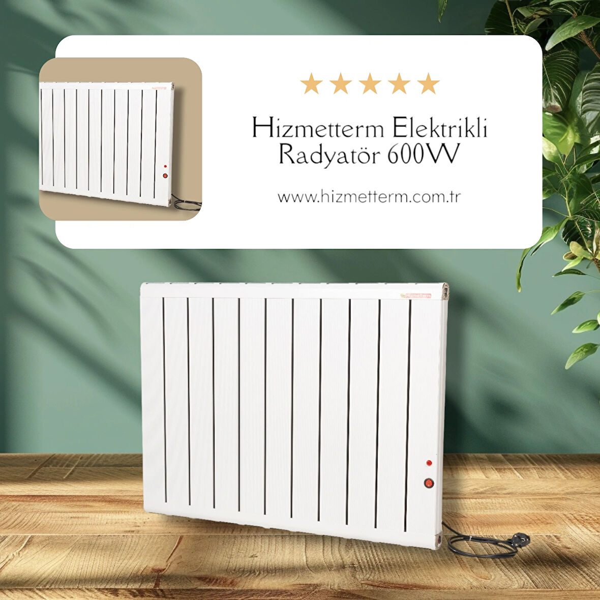 Hizmetterm Elektrikli Aluminyum Radyatör 600 WATT Az enerji tüketimi