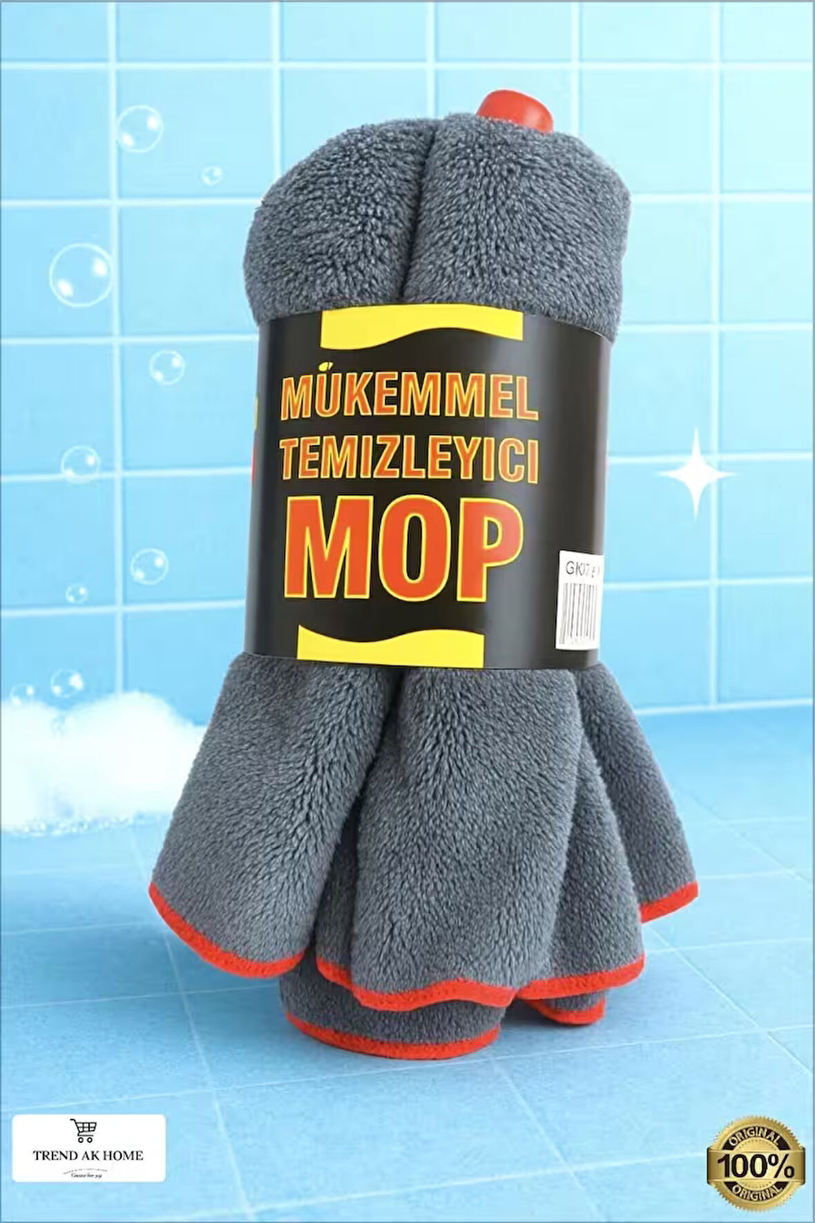 SÜPER EMİCİ YER KURULAMA MOP BEZİ ( Gri ) 55x105 cm