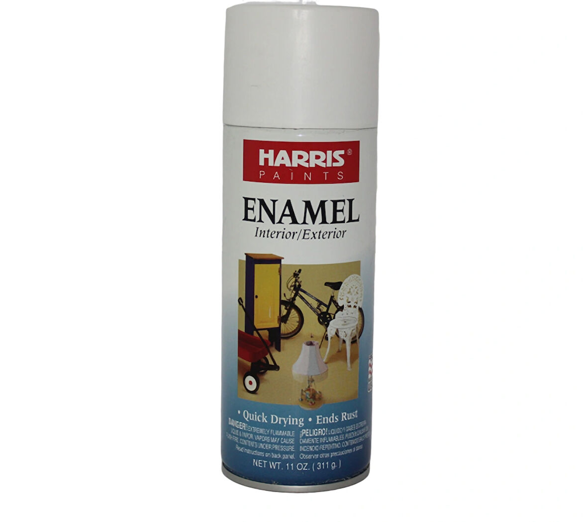 Harris Paints Enamel Sprey Boya – Beyaz, 311g (11 oz) – İç/Dış Mekan