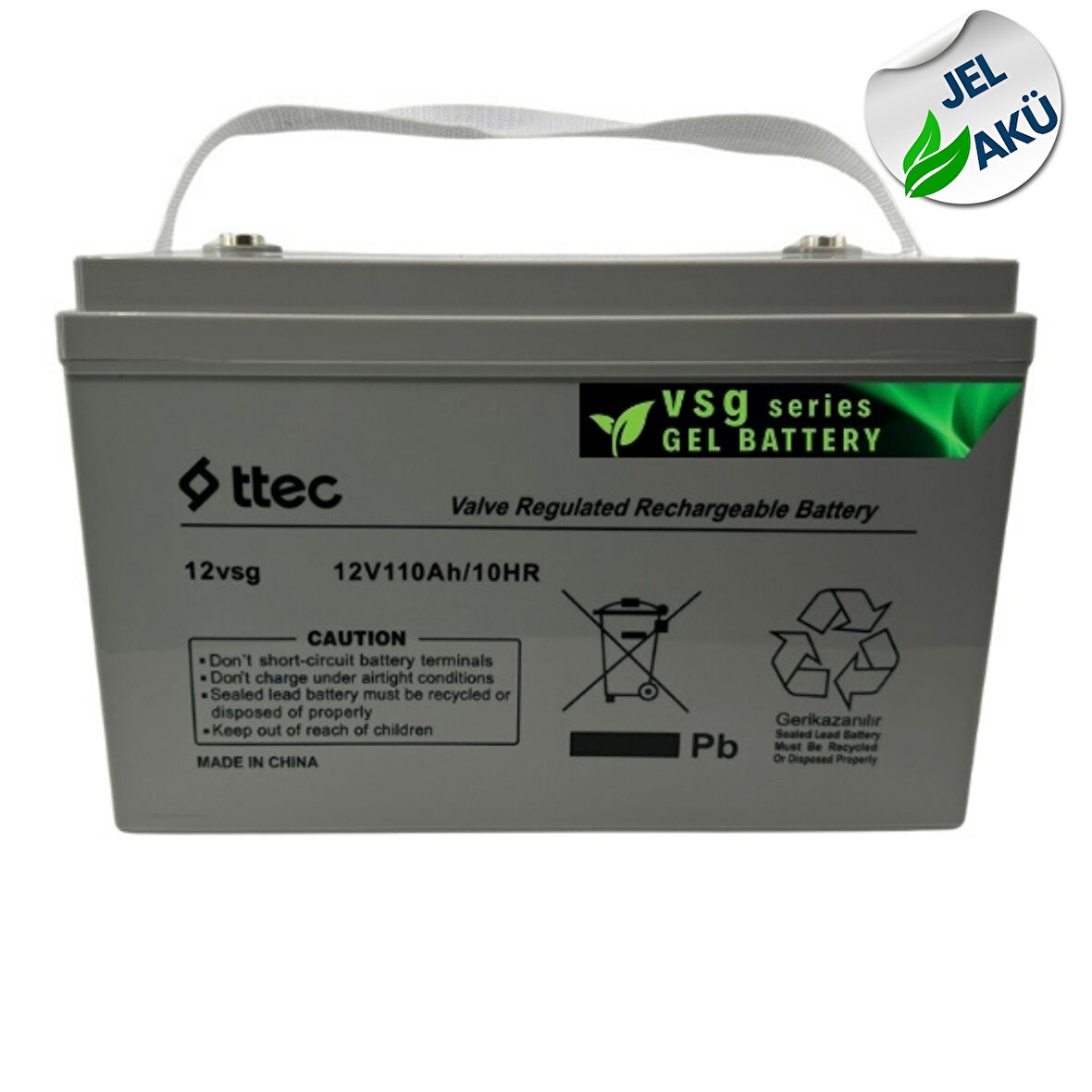 TTEC 12V 110Ah Jel Akü Tekne Depolama ve Deniz Enerji Sistemlerine Uyumlu