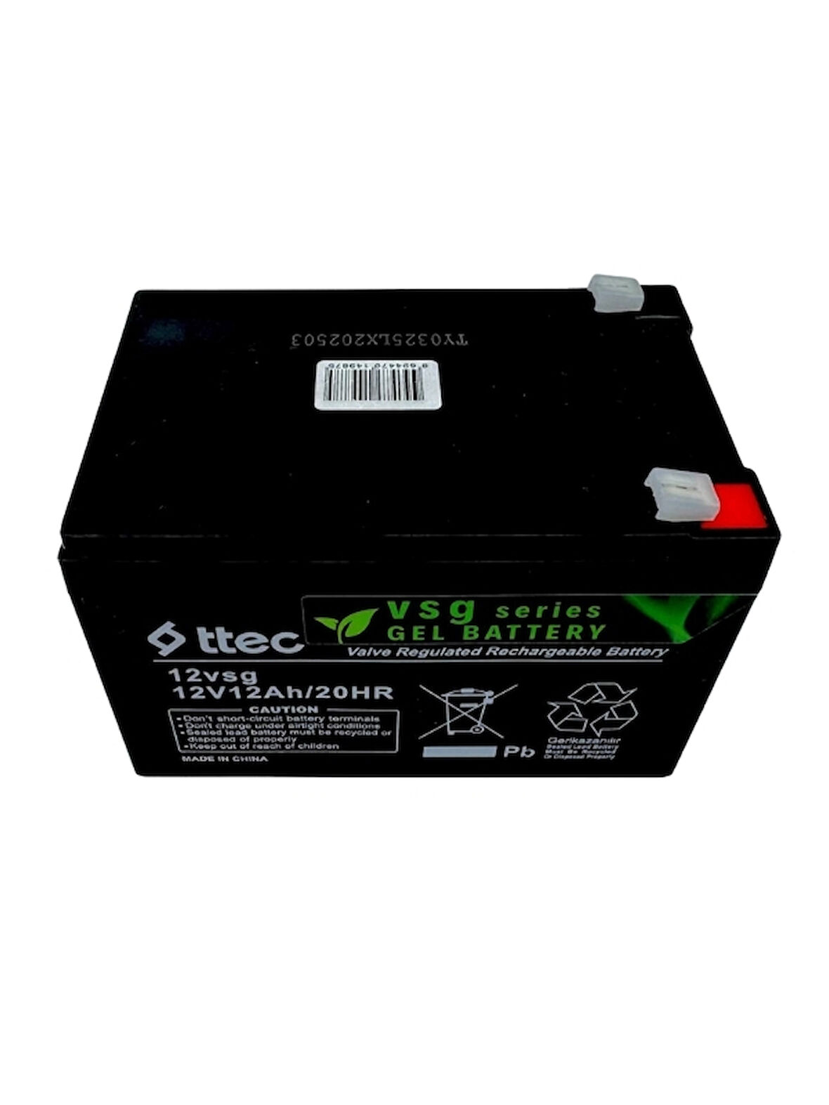 TTEC 12V 12Ah Jel Akü – Enerji Depolama ve UPS Uygulamaları İçin