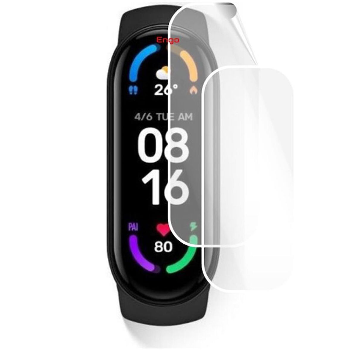 Xiaomi Mi Band 6 Ekran Koruyucu Tam Kaplama Şeffaf TPU Film 2 Adet