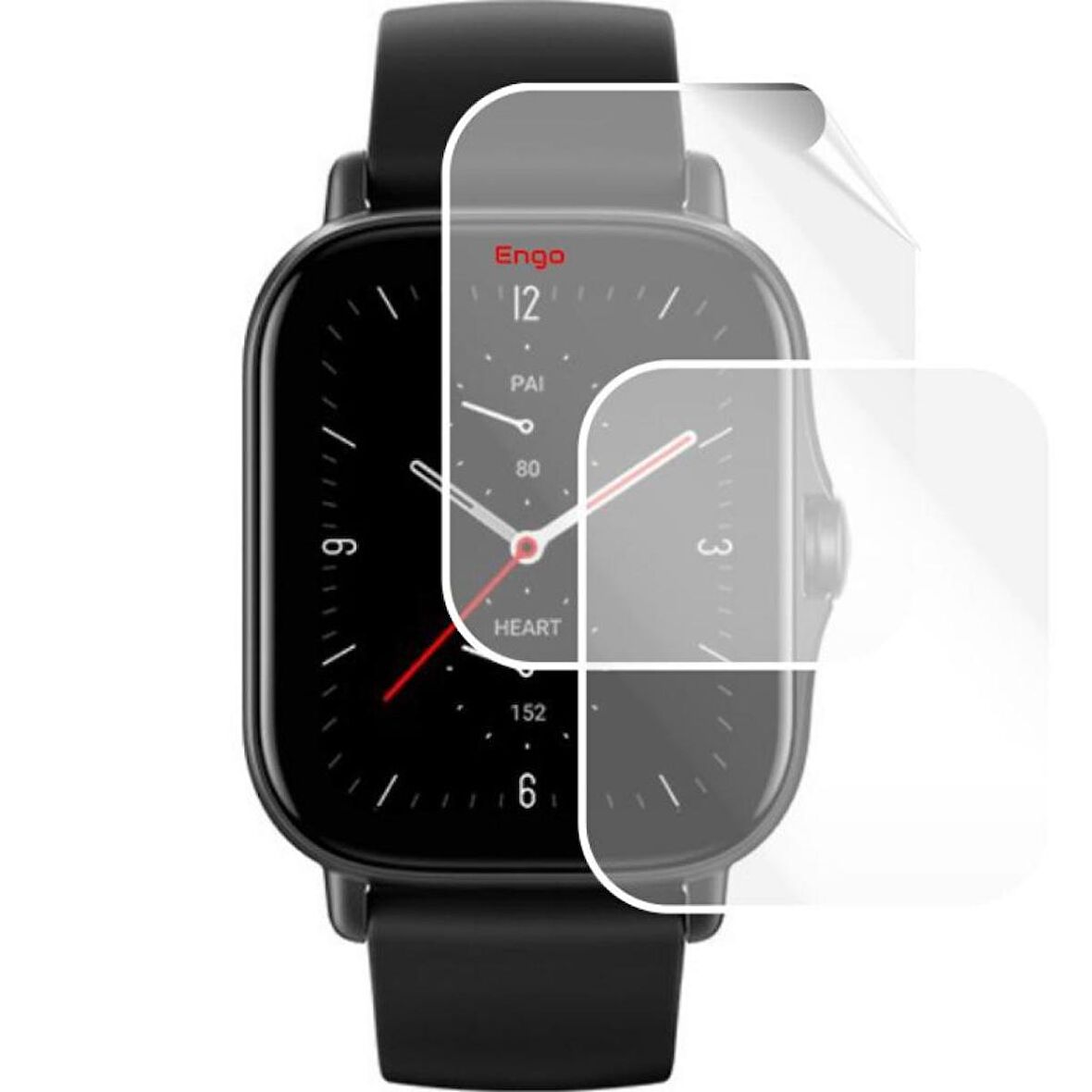 Amazfit GTS 2e 42mm Saat Ekran Koruyucu Tam Kaplama TPU Film 2 Adet