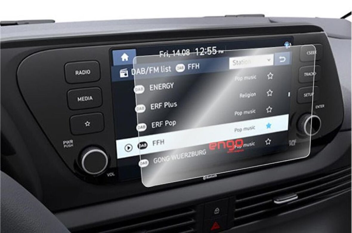 Hyundai Bayon 8 inç Navigasyon Uyumlu Şeffaf Ekran Koruyucu 2021 2023