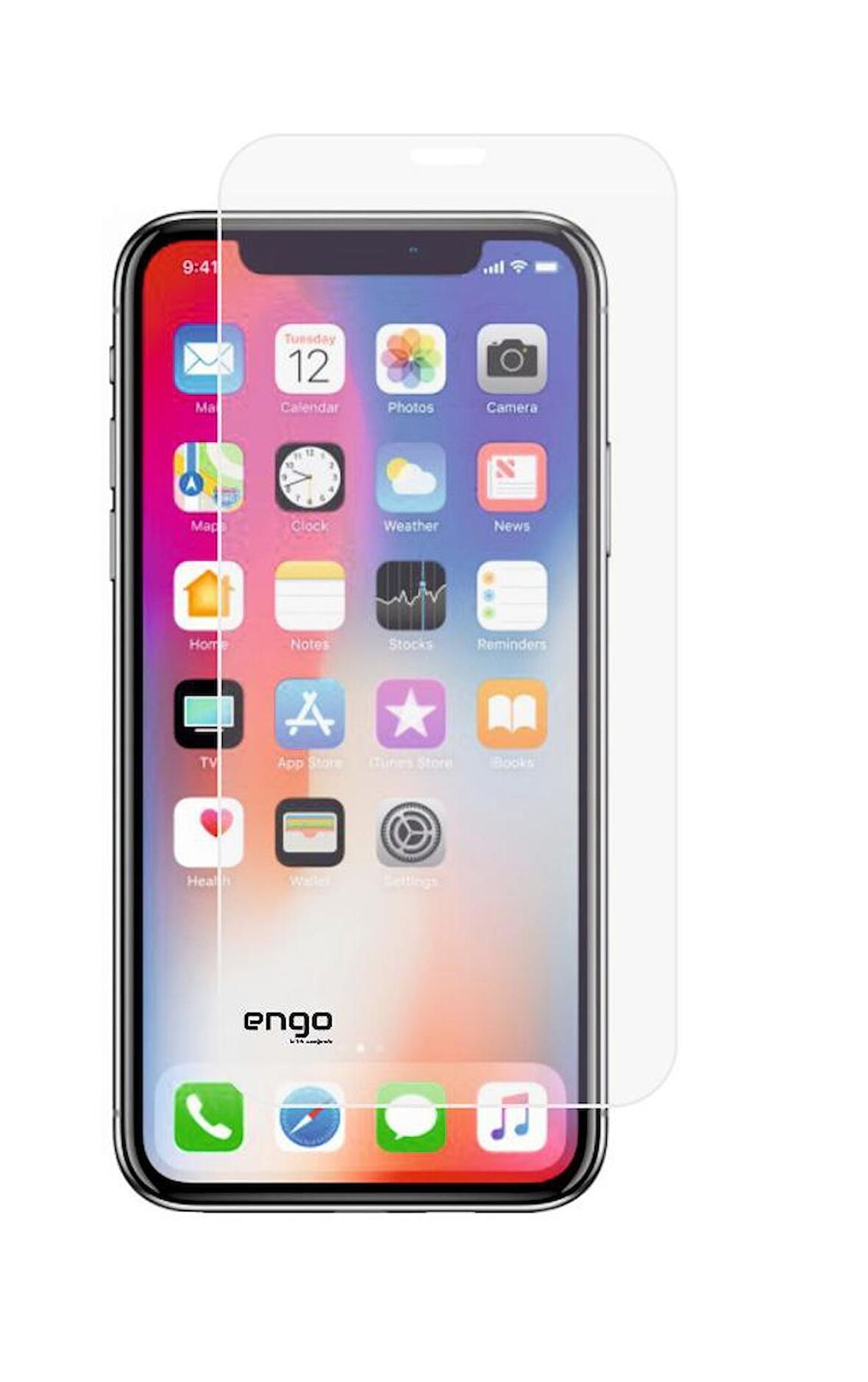Engo Apple Uyumlu iPhone X / Xs Ekran Koruyucu Mat Parmak İzi Bırakmaz