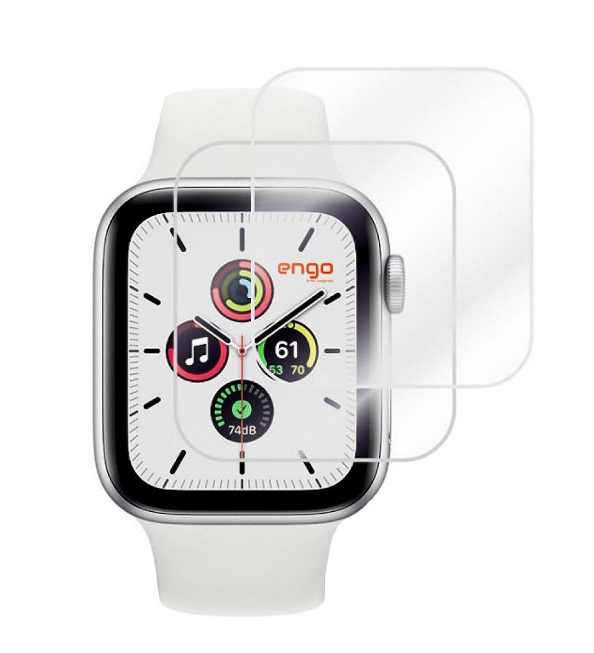 Engo Apple Watch Uyumlu  SE 44 mm Mat Ekran Koruyucu TPU Film 2 Adet
