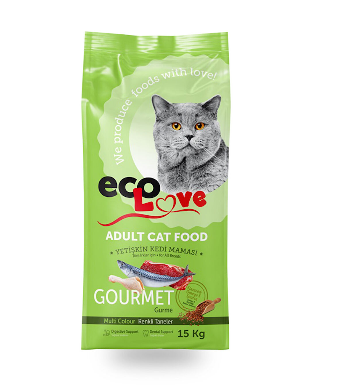 Eco Love Gurme Kedi Maması 15 Kg