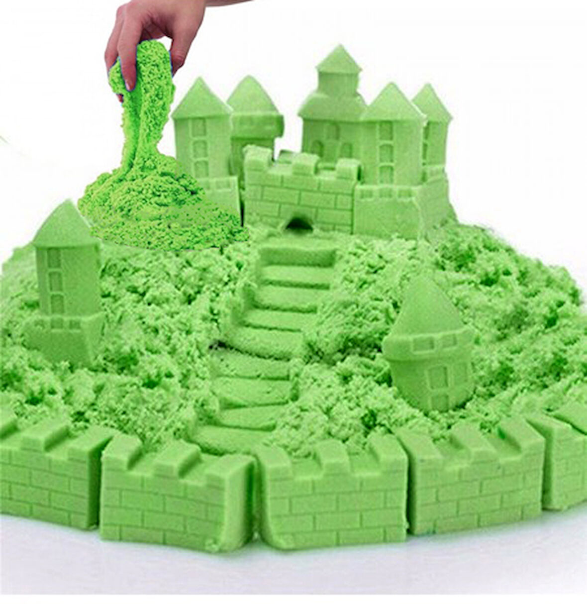 Kinetik kum 1kg - Yeşil Renk