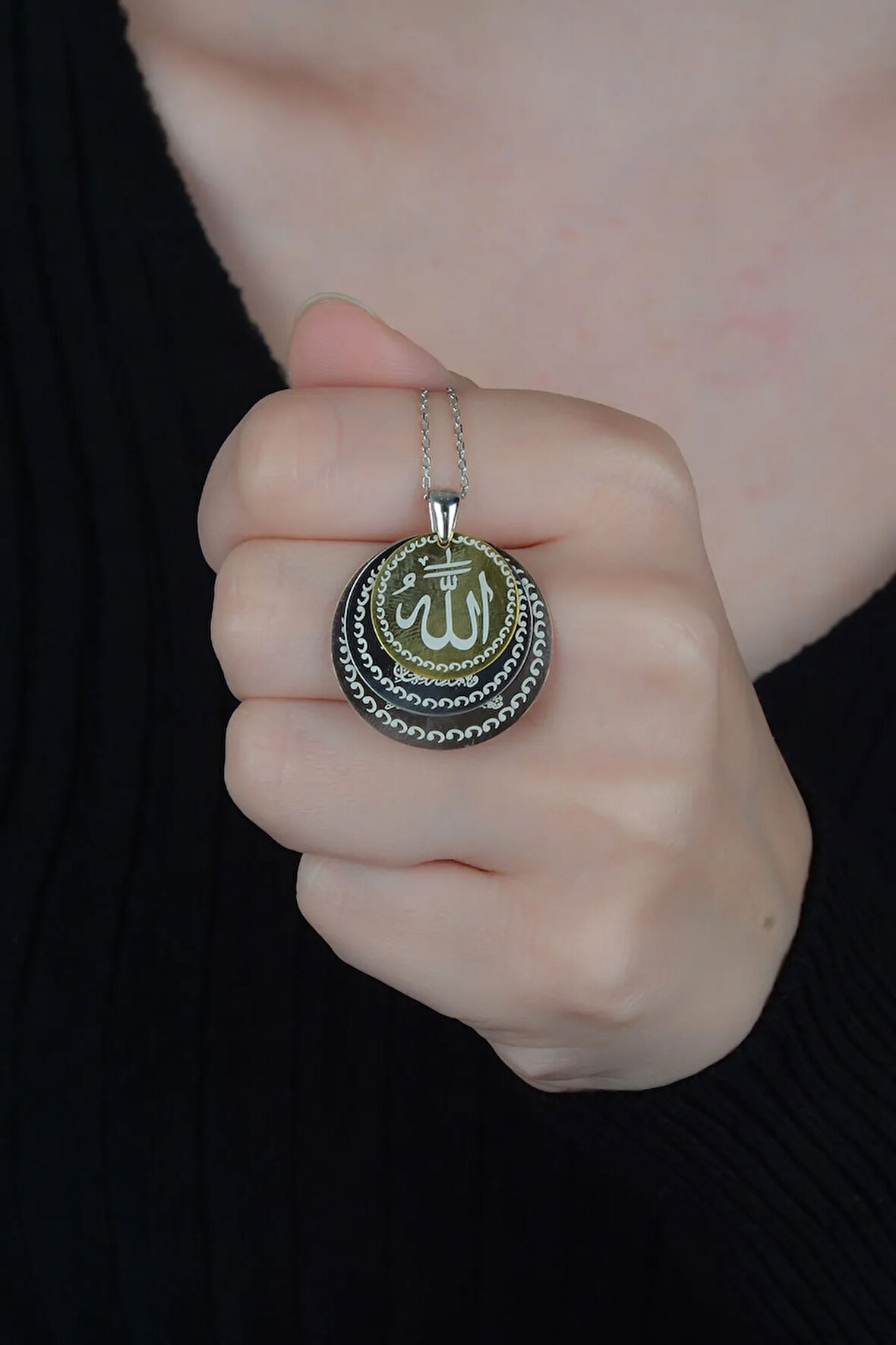 925 Ayar Dualı (allah Lafzı-nazar Duası-ayetel Kürsi) Kolye Gümüş Kolye