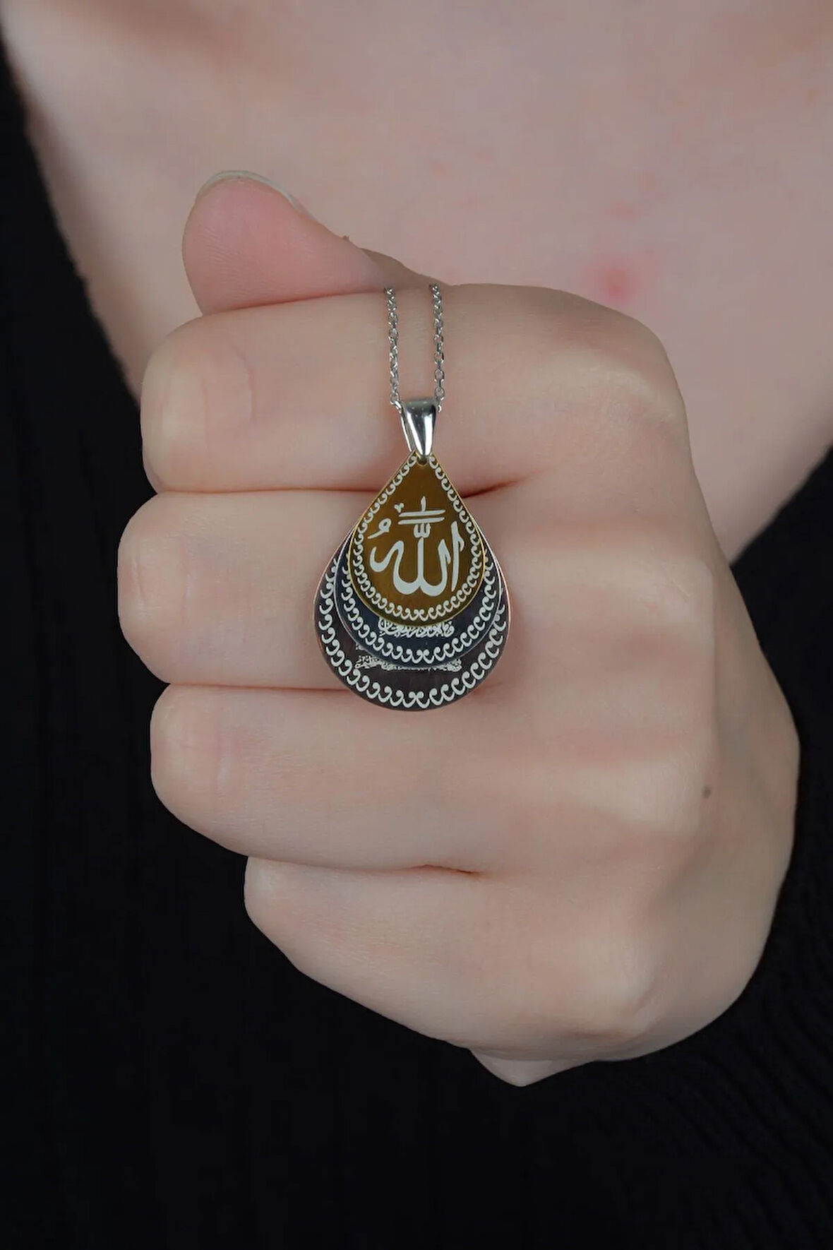 925 Ayar Dualı (allah Lafzı-nazar Duası-ayetel Kürsi) Kolye Gümüş Kolye