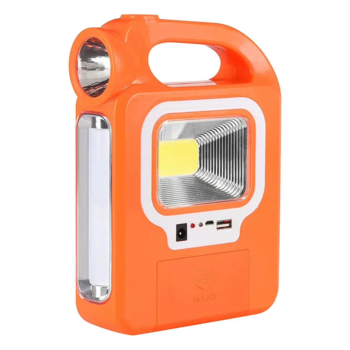 LEDLİ SOLARLI 3 KADEMELİ USB ÇIKIŞLI ŞARJLI IŞILDAK FENER (2 PARÇA AMPULÜ UNUTMA) (4457)