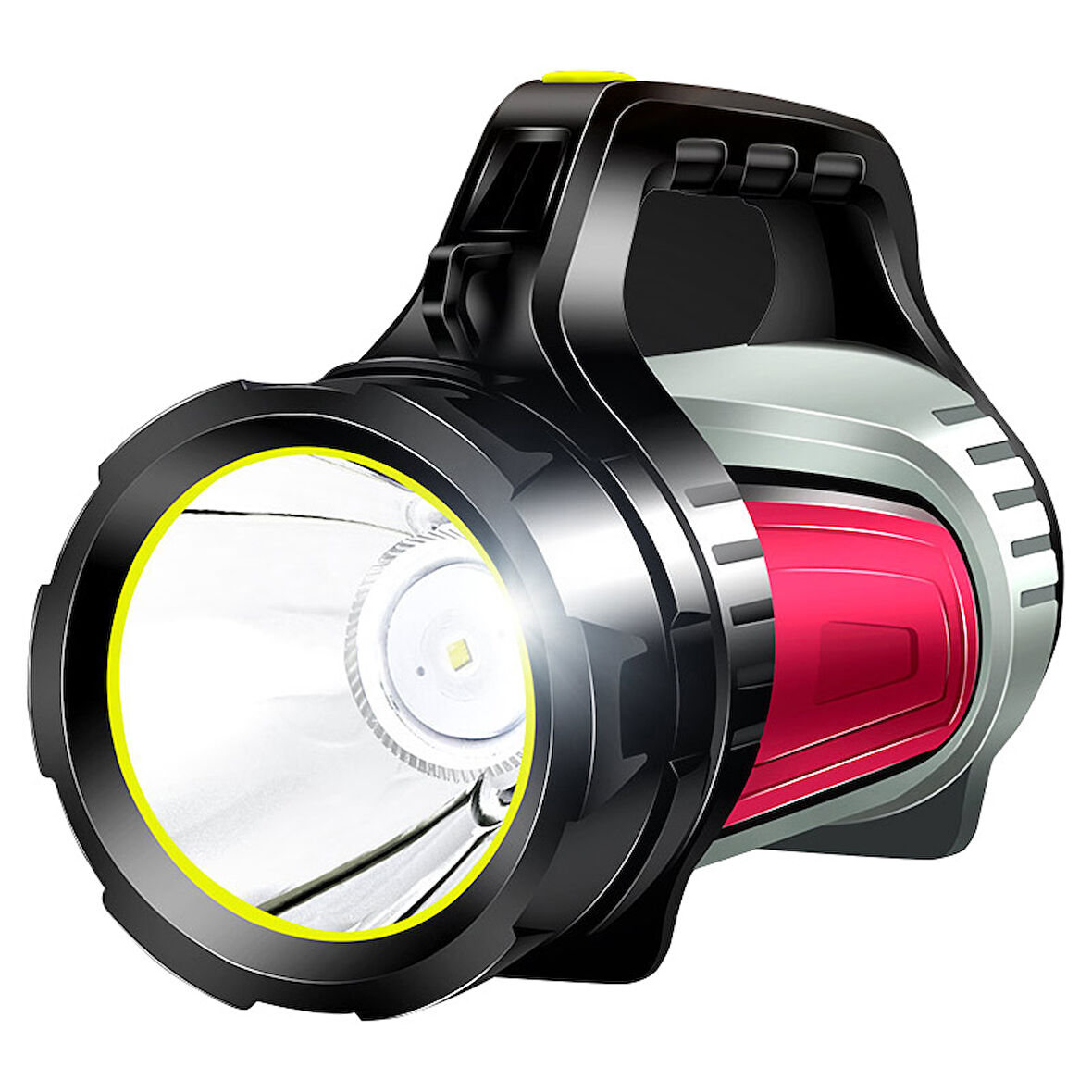 ŞARJLI LEDLİ UZUN MENZİLLİ KAMP TİPİ ÇOK FONKSİYONLU IŞILDAK FENER (4457)